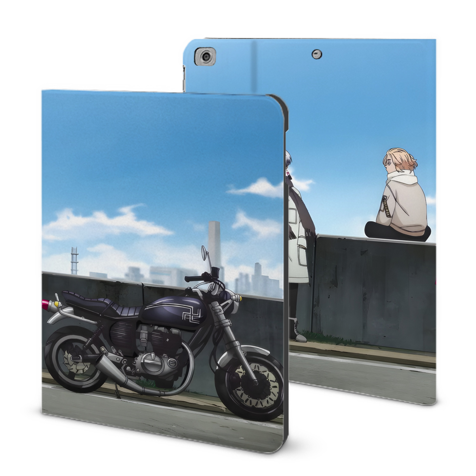 （画像用） 東京リベンジャーズ Tokyo Revengers IPad ケース ブック型 PUレザー TPU 耐衝撃 軽量 薄型 ペン収納なし 全面保護 IPad 各モデル対応